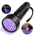 thumbnail image 1 of UV Flashlight Black Light, 51 LED 395 nM Ultraviolet Blacklight Detector for Dog Urine, Pet Stains and Bed Bug, 1 of 9