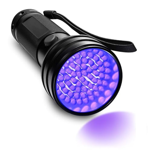 UV Flashlight Black Light,Ultraviolet Blacklight for Pet Urine Detection 51 LED 395 nM,Detector Light for Dog/Cat Urine,Dry Stains,Bed Bug,Resin Curing,Scorpions Finder
