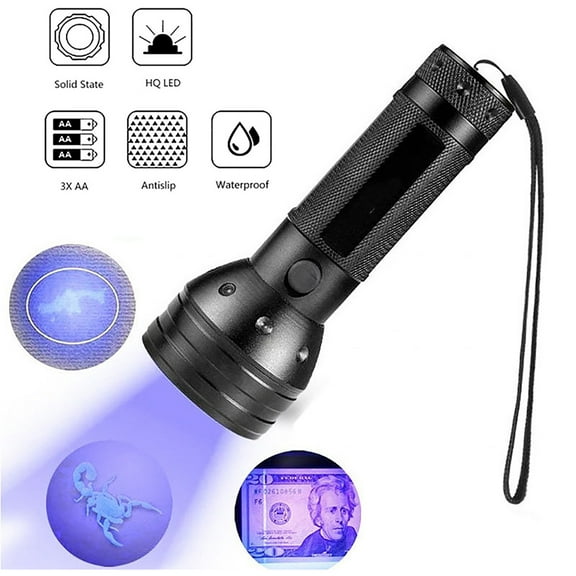 UV Flashlight Blacklight, Ultraviolet Light with 51 LEDs, Waterproof Blacklight Flashlights 395nm for Pets Dog Urine, 1Pcs