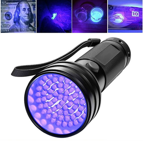 UV Flashlight, LED UV Torch UV Blacklight, Waterproof for Pet Clothing Detection/Travel, 1Pcs