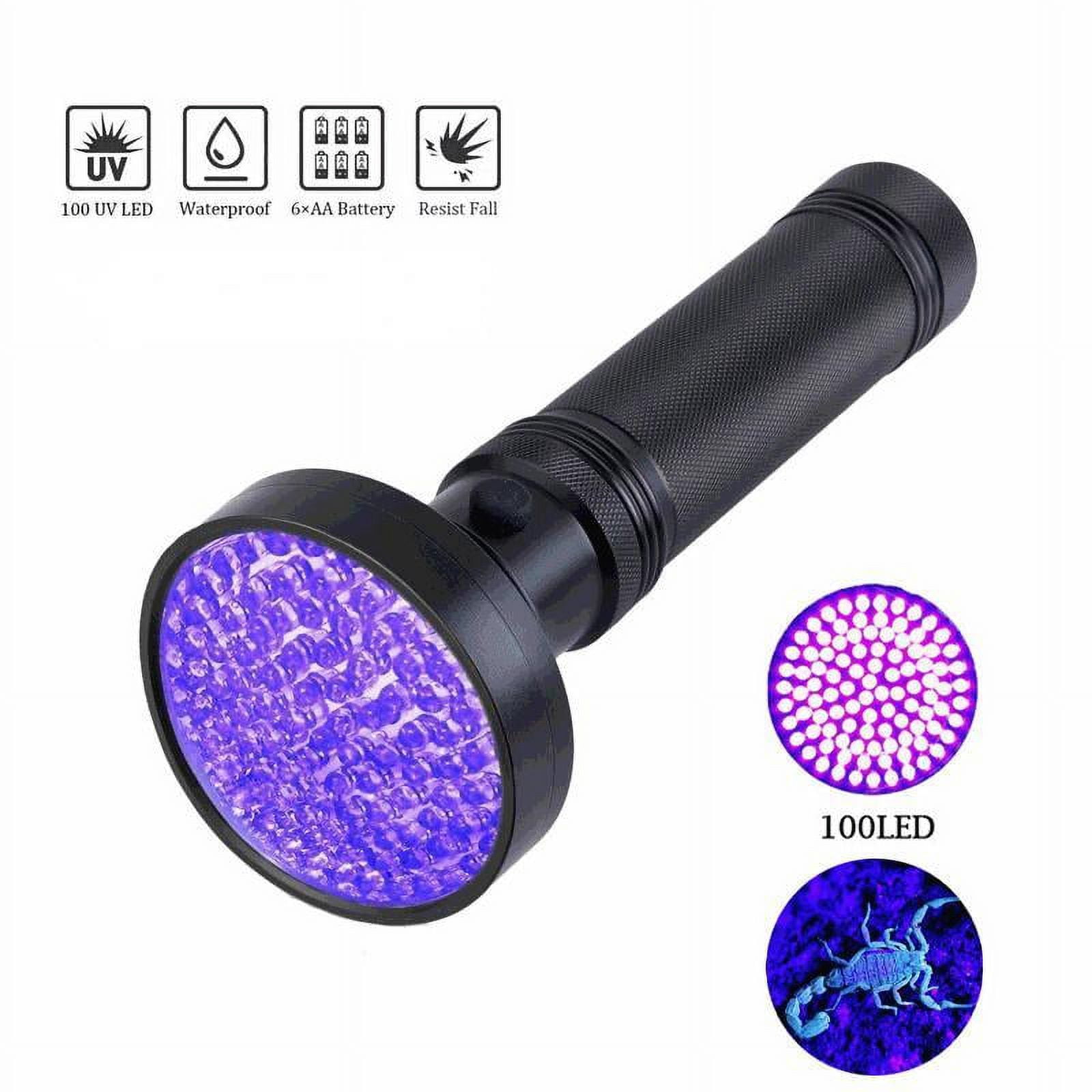 UV Flashlight Light, 100 LED Blacklight Pet Urine Detector for Dog/Cat