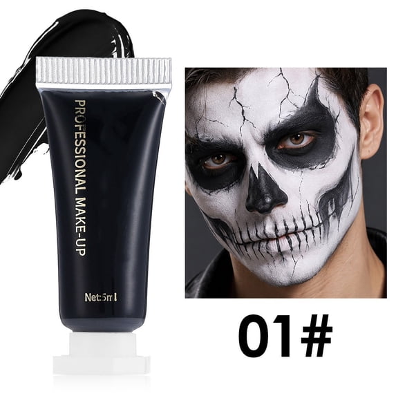 UV Fluorescent Face and Body Paint Kit, 6 Neon Water-Based Colors with Matte Gloss Finish, Waterproof Long-Lasting Formula for Halloween, Cosplay, Carnival and Blacklight Parties