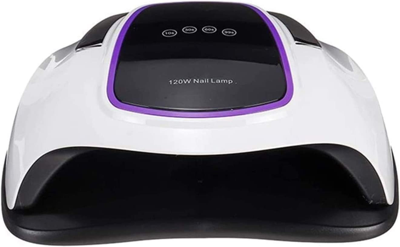 UV Gel Nail Lamp 120W LED Nail Light Fast Nail Dryer for Gel Polish Curing with 4 Timers Portable Handle Large Space Automatic Sensor