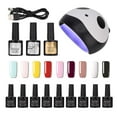 UV Gel Nail Polish Kit Base Top Coat Remover Manicure Set with 36W LED