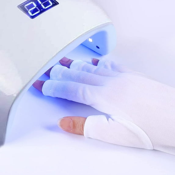 UV Glove for Gel Nail Lamp Professional Gel Manicures Gloves Fingerless Anti UV Glove Protect Hands from Nail Dryer