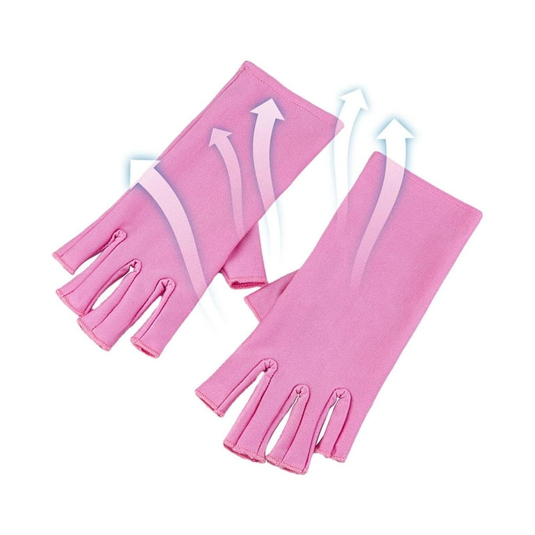 Trinyaa UV Protection Gloves,UV Nail Gloves Sun Protection Gloves | Anti UV Light Gloves All Purpose Breathable Comfortable for Riding Nail Art Fishing Drive