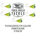 UV Glow Tungsten Ice Fishing Jigs 5Pack Crappie Perch Bluegill Panfish