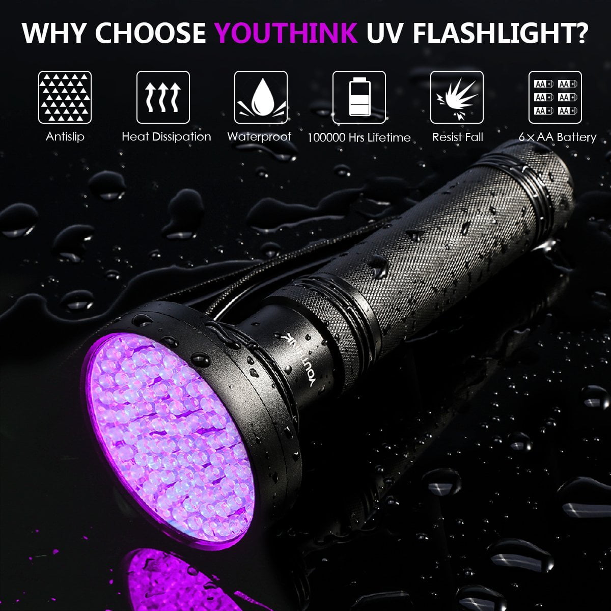 UV Black Light High Brightness Energy-saving High-Durability Heat