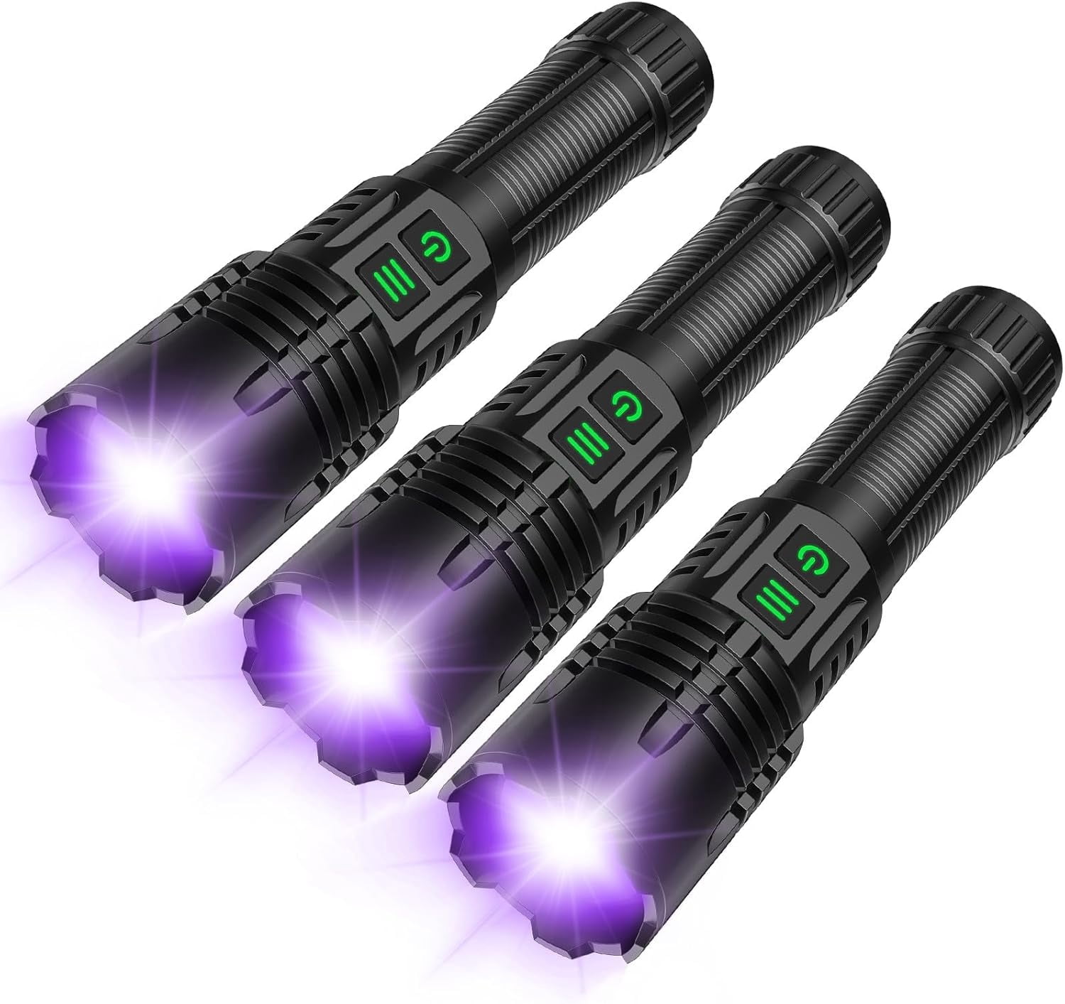 Backlighting Flashlight UV&High Lumens Flashlight Rechargeable, 2-in-1 Powerful Blacklight LED ...