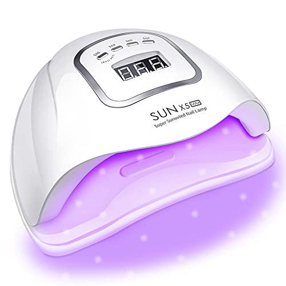 UV LED Gel Nail Lamp,Professional 120W UV Nail Light for Gel Polish Fast Curing with 45 Lamp Beads, Lightweight LED Gel UV Nail Dryer for Salon Home