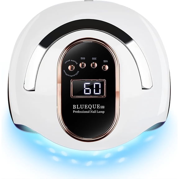 UV LED Nail Dryer 168W Faster Gel Nail Curing Lamp for Gel Polish and Regular Polish Professional Machine Pedicure Manicure Fingernail and Toenail Nail (White 168W)