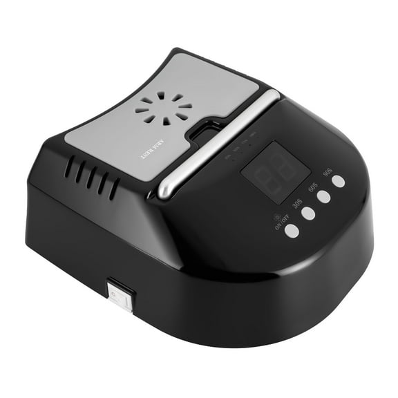 UV LED Nail Dryer Lamp with Cooling Fan, Rechargeable Battery, LCD Timer, and Removable Base for Quick and Safe Nail Polish Drying