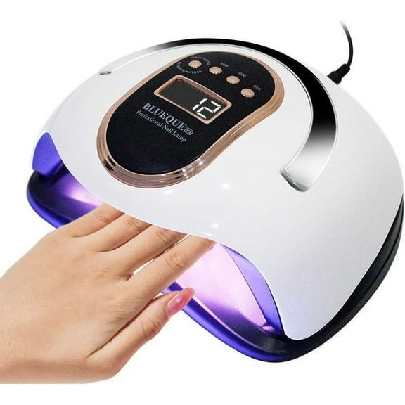 UV LED Nail Lamp, 168W Faster Nail Dryer for Gel Polish with 4 Timer Setting Professional Gel Lamp Portable Handle Curing Light for Fingernail and Toenail Auto Sensor Nail Machine