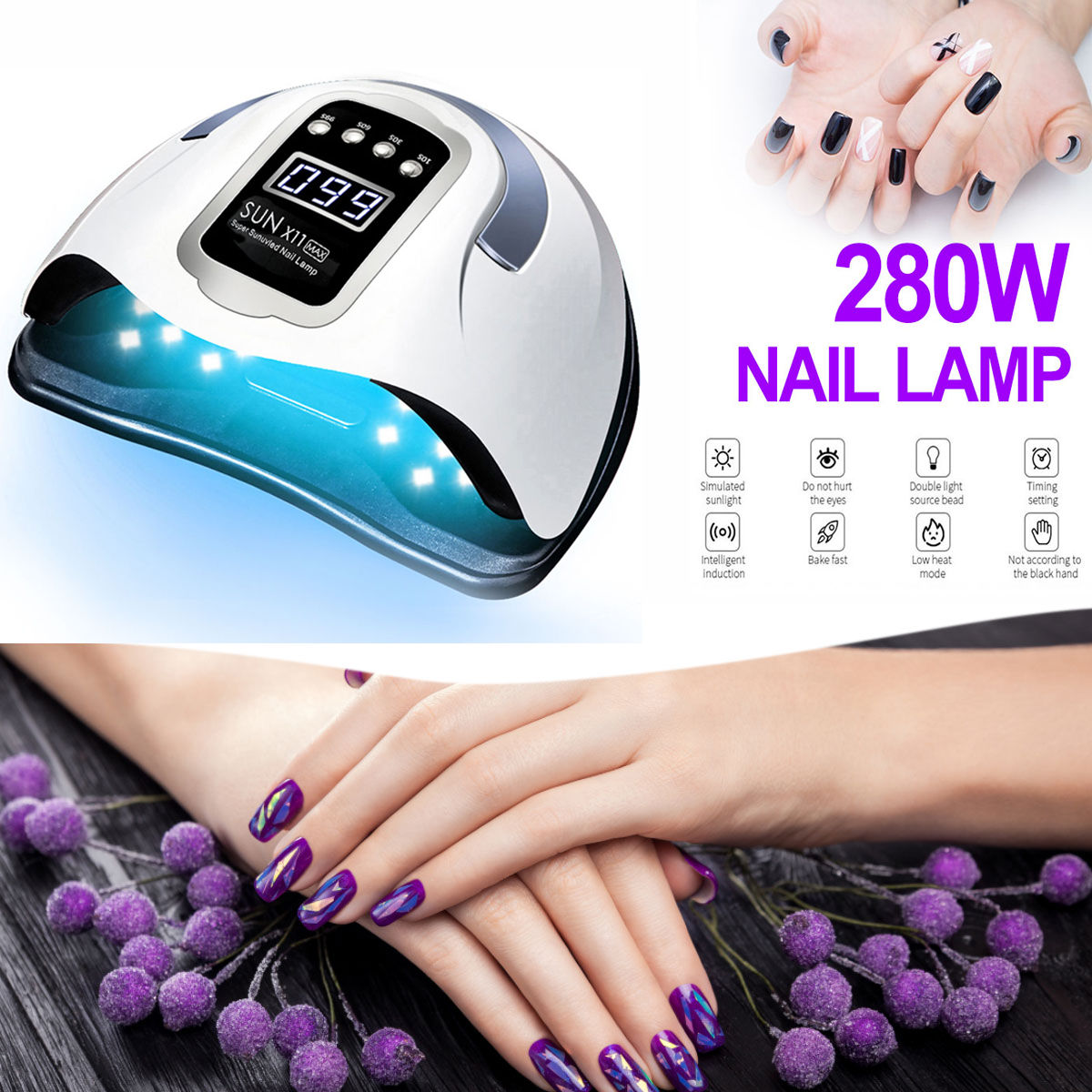 UV Nail Lamp,Nails Lamp UV LED Light,LED Gel Nail Polish Lamp,Nail
