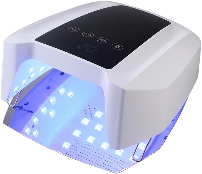 UV LED Nail Lamp,72W Cordless Nail Lamp Rechargeable Gel Lamp Nail Dryer with Large LCD Touch Display&36 LEDs,Fast Curing Nail Lamp for Home & Salon Use