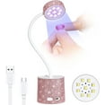 thumbnail image 1 of UV LED Nail Lamp, Mini UV Light for Gel Nails Polish, Rechargeable LED Flash Cure Nail Dryer, Quick Drying Goosenecks UV Nail Lamp for Home Nail Salon DIY Manicure, AB Diamond,Rose Red Sticky Diamond, 1 of 8