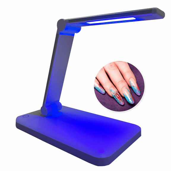 UV LED Nail Lamp, Nail Dryer Gel Nail Polish Curing LED UV Light, for Nails Fast Nail Dryer for Gel Polish for Fingernail Nail Salon (Silver)