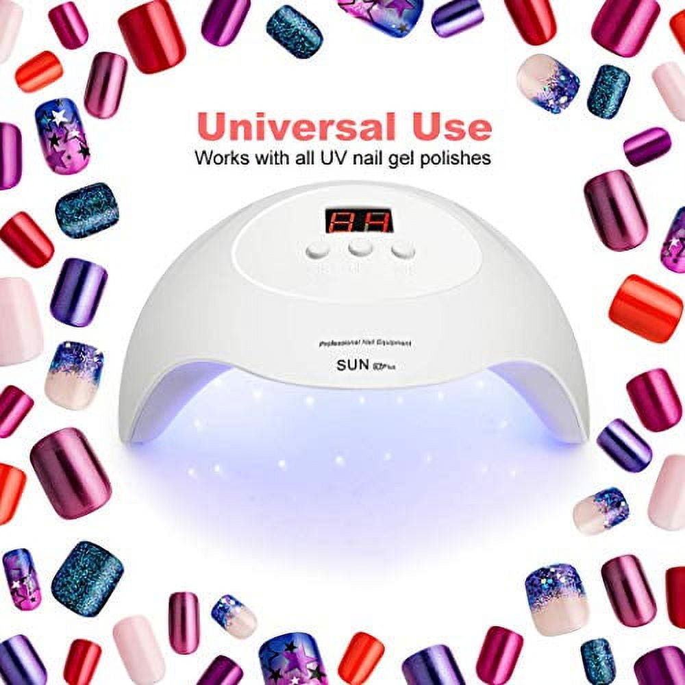 UV LED Nail Lamp PHIAKLE Professional Nail Dryer X7 for Gel and Regular Polish Led Lamp for Gel Nails 3 Timers White