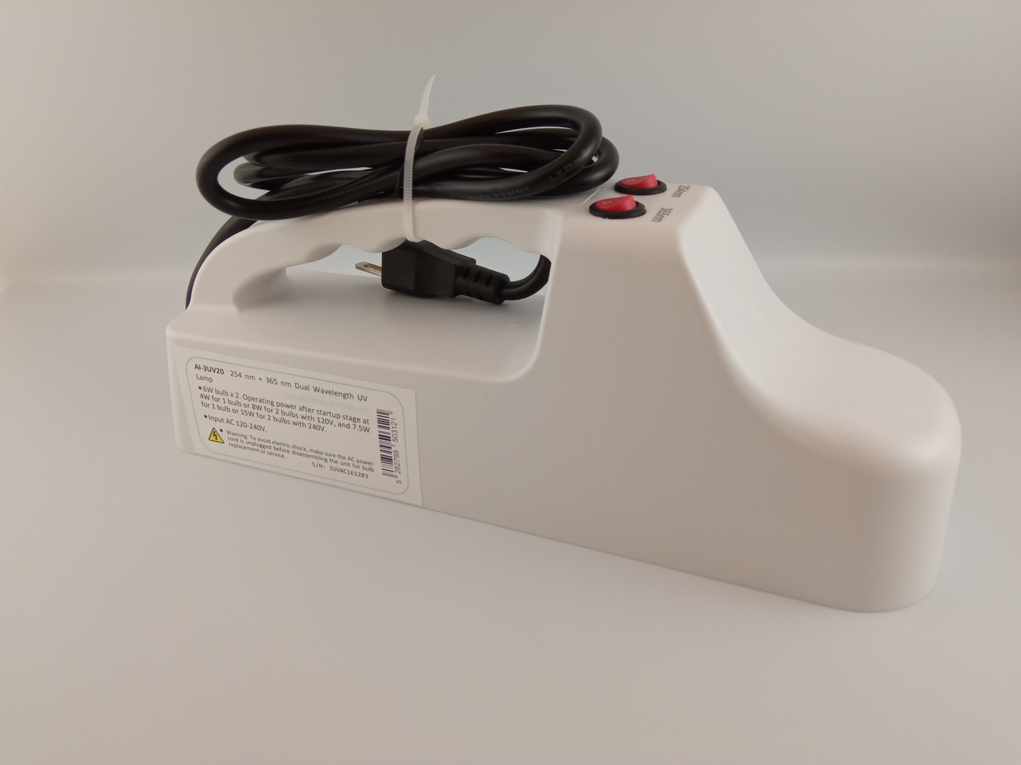 UV Lamp for Lab and Mineral Rocks w/ vis. Light Filter 6W x2 365nm ...