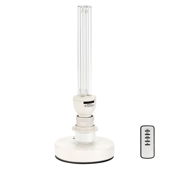 UV Light, 25W Ultraviolet Lamp with Ozone Purifier, Portable UVC Lamp with Remote Control, UVO Light Bulb with Base and 30/60/120 Min 3-Gear Timer, for 400 sqft Living Room, Bedroom, Hotel