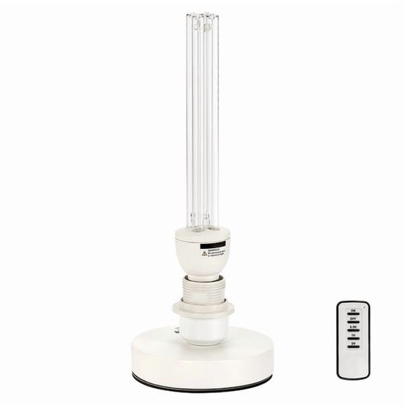 UV Light, 25W Ultraviolet Lamp with Ozone Purifier, Portable UVC Lamp with Remote Control, UVO Light Bulb with Base and 30/60/120 Min 3-Gear Timer, for 400 sqft Living Room, Bedroom, Hotel