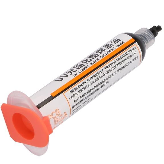 UV Light Curing Solder Mask Ink for PCB BGA Repair, Black UV Solder Resist Ink for Electronics Protection, 26g