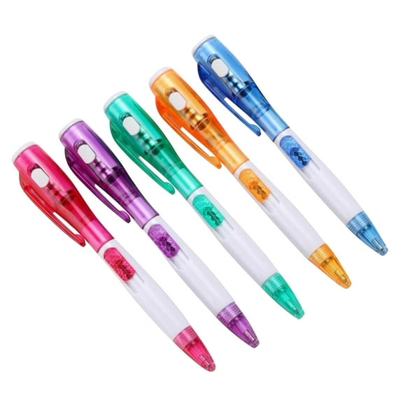 UV Light and LED Flashlight Pen, 2-in-1 Ballpoint Pen with Money Checker and Mini Light, Fun Novelty Tool for Youngster and Adults, Cool Gadget Gift for Parties and Security