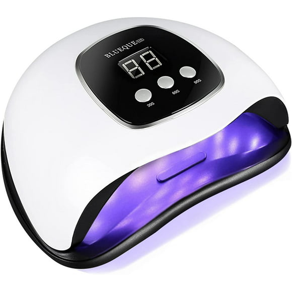 UV Light for Nails, 48W LED Nail Light for Gel Polish, Fast Nail Dryer with Automatic Sensor, 24 Beads Fast Curing Portable Nail Dryer, Timer Setting, Fingernail and Toenail, White