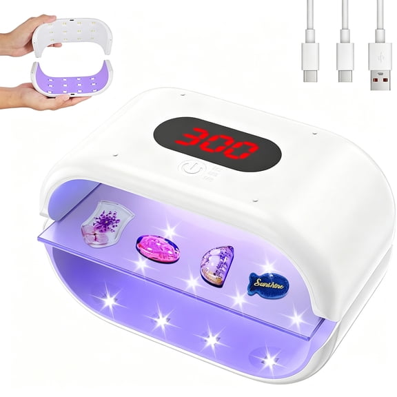 UV Light for Resin, Double-Sided UV Curing Lamp, UV Resin Lamp, 2-in-1 Detachable Split Design & 3 Timer Settings, 36W Fast Curing UV LED Lamp for Resin Jewelry Making DIY Crafts Nails