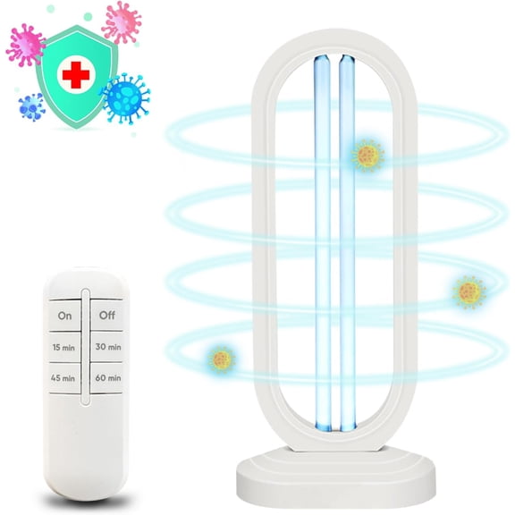 UV Light, UV Lamp with 4- Speed Timing and Remote Control (38w Uvc Bulb) (1Pcs-White)