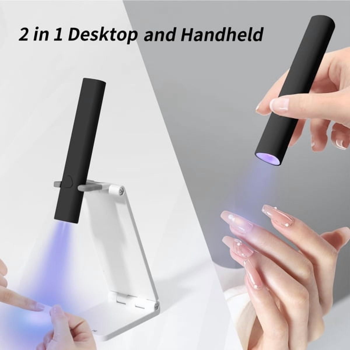 手入れ用具 para gel LED para light V 18W UV Light for Gel Nails, Mini U V LED Nail Lamp Handheld with Stand