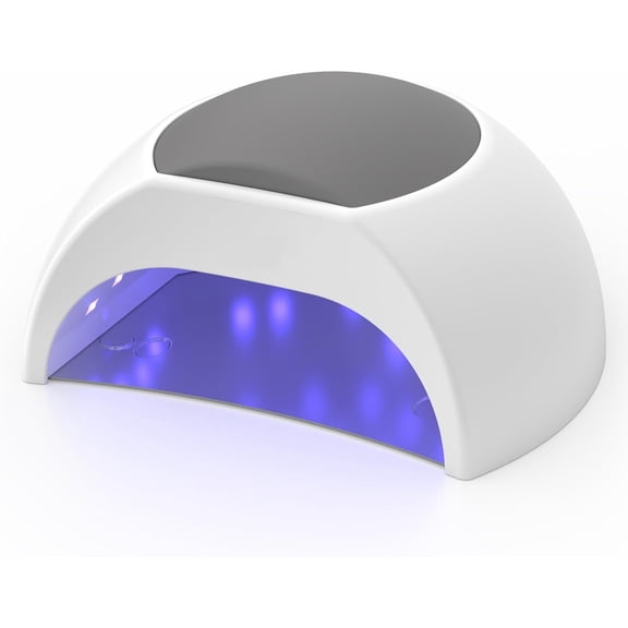 UV Light for Gel Nails Polish, UV LED Nail Lamp with 4 Timer Settings, Auto Sensor Removable Base Grey