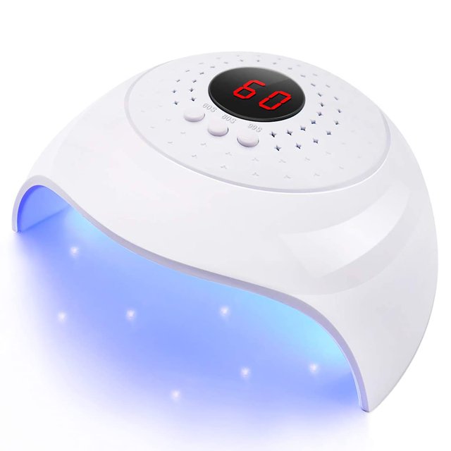 LKE Portable UV LED Nail Lamp 54W, Nail Dryer with 3 Timers and Sensor