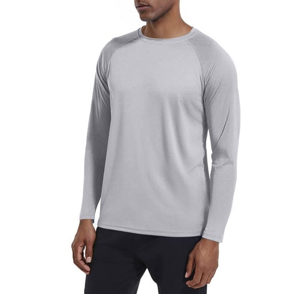 UV Long Sleeve Shirt Men Sun Pro tection Shirts Outdoor UPF 50+ SPF Rash Guard for Fishing Hiking Swimming Running