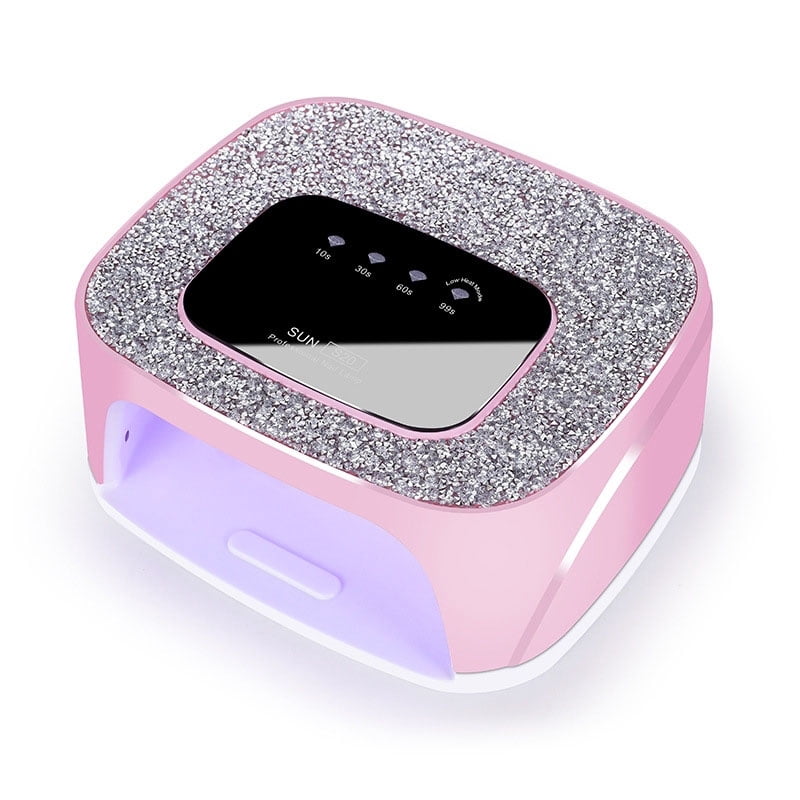 UV Nail Lamp 54W, Cordless Gel UV Led Nail Lamp for Gel Nail Polish, Rechargeable UV Nail Light Nail Dryer with 4 Timer and LCD Display, Professional Fast Curing Lamp Nail Art Tools with Rhinestone