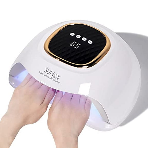 UV Nail Lamp - Fast Drying,Powerful & Efficient LED Nail Lamp with 4 Timing Settings & Infrared Automatic Sensor Professional UV Light for Home Salon Nail Art Tools