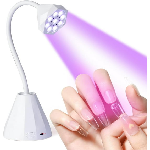 UV Nail Lamp for Gel Nails, 36W UV Nail Light Gooseneck Rechargeable with 4 Time Setting & Smart Auto Sensor for Nail Salon Home Use Lamp,Random - Color,A,1