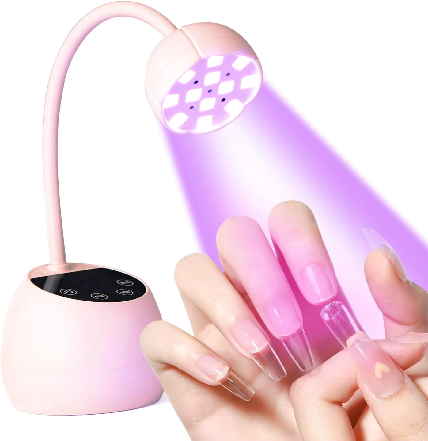 UV Nail Lamp for Gel Nails, 36W UV Nail Light Gooseneck Rechargeable with 4 Time Setting & Smart Auto Sensor for Nail Salon Home Use Lamp,Random - Color,B,1