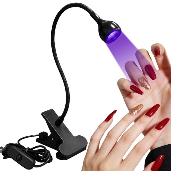 UV Nail Lamp Gooseneck UV Light Strip With Clamp For Curing Gel Nail Polish 3W Gel Nail Lamp For Home/Salon Dual Use