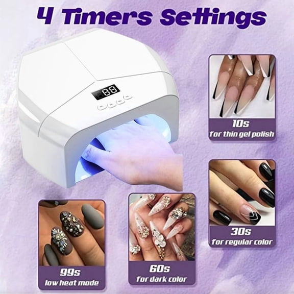 UV Nail Lamp Nail Light Therapy Machine UV Nail Polish Baking Lamp Quick Curing Dryer for Gel Polish LED Lamps US Plug