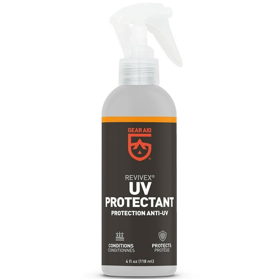 UV Protectant and Conditioner Spray, Apply to Outdoor Gear Made of Plastic, Vinyl, Neoprene such as Tents, Boat Covers, Kayaks and More to Prevent Cracking, Discoloration and Fading, 4 oz
