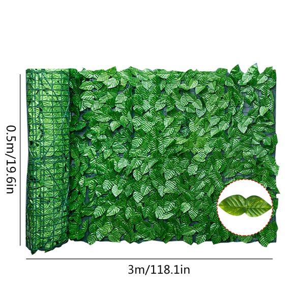 UV-Protected Artificial Leaf Screening for Garden Fence, Balcony, and Indoor Outdoor Decor - Durable Hedge Wall for Landscaping