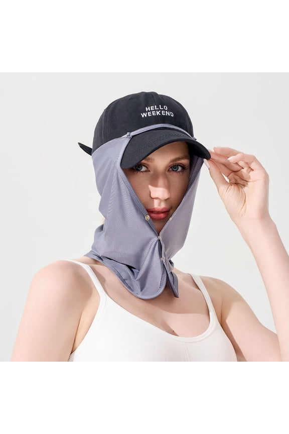 UV Protection Cap Mask Silk Scarf Outdoor Neck Sunscreen Veil Sunscreen Mask