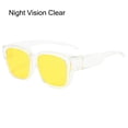 thumbnail image 1 of UV Protection for Driving Riding That Can Be Worn over Other Glasses Polarized Square Shades Fit Over Glasses Sunglasses Wrap Around NIGHT VISION CLEAR, 1 of 8