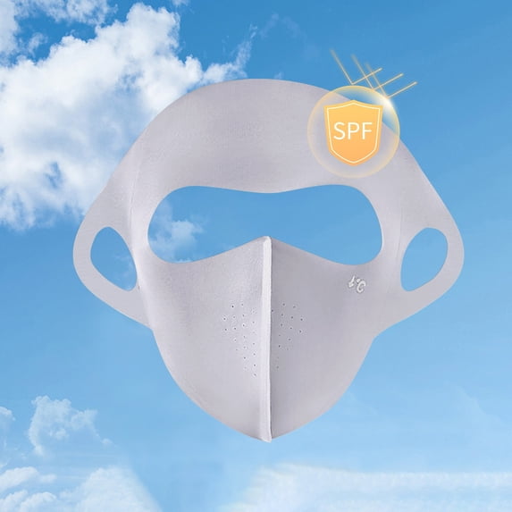 UV Protection Face Mask for Cycling & Outdoor Sports - Breathable Ice Silk Sun Shield for Men & Women, Lightweight Face Cover for Hiking, Running, Hunting - Adjustable & Reusable Sunscreen Mask