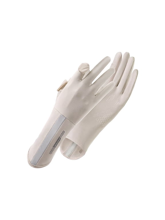 UV Protection Gloves Driving Gloves Women, Full Finger UV Gloves Sun Gloves Sun Protection Gloves Beige