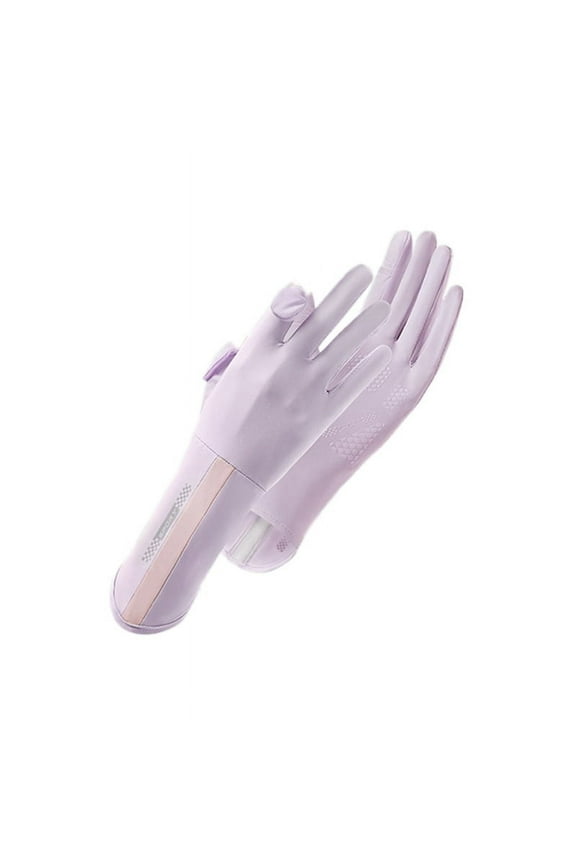 UV Protection Gloves Driving Gloves Women, Full Finger UV Gloves Sun Gloves Sun Protection Gloves Purple