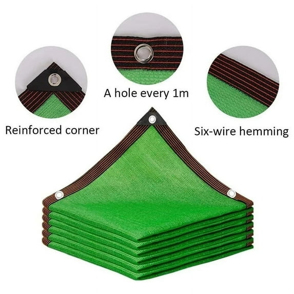 UV Protection HDPE Sunshade Net, Balcony and Car Shade, Home and Garden, 85-90% (green,3x8m)