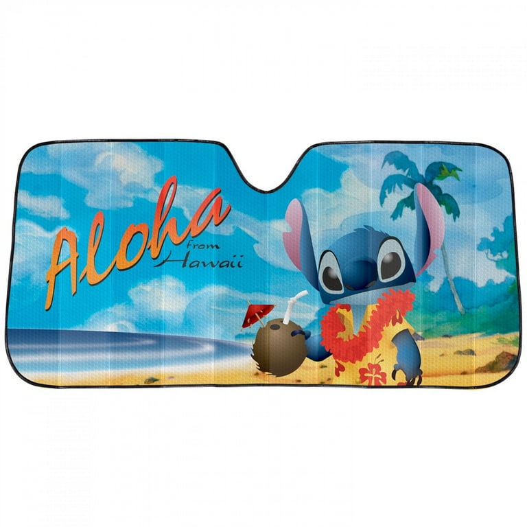 UV Protection Lilo and Stitch Aloha Accordion Sunshade, 58