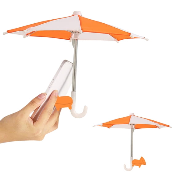 UV Protection Phone Umbrella for Sun, 2025 New Adjustable Suction Cup Phone Umbrella, Cell Phone Umbrella Sun Shade with Universal Piggy Stand for Block Glare Anti-Reflection